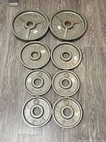 All eight Tribar plates laid out by size