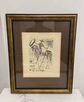framed print front view showing mat and image