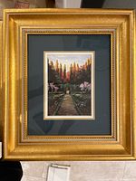 Full view of framed print showing artwork, mat and frame