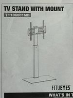 Cover page of manual showing Fitueyes model TT106001MB TV stand with mount
