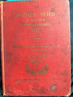 Front cover of 1937 Who's Who in and from Newfoundland hardcover book