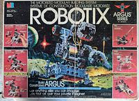 Front box lid showing Robotix Argus R-2000 artwork and branding