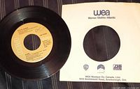 Record label displaying artist, title and catalog number