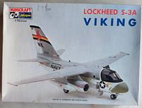 Front of sealed Hasegawa Minicraft 1:72 Lockheed S-3A Viking model kit box