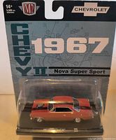 Front view of sealed M2 Machines Drivers 1967 Chevrolet Nova SS in package