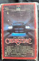 Front of “Christine” Betamax slipcase showing artwork and title