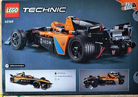 Back of sealed Lego Technic 42169 box showing pull-back feature and alternate views