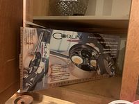 Retail box showing Corlini by Roscan 7-piece non-stick copper bottom egg poaching set