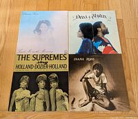 Front covers of four Diana Ross related LPs