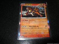 Front of Entei 028/190 holo card in sleeve