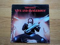 Front cover of Thin Lizzy Live And Dangerous album