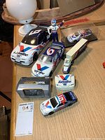 Full lot overview showing all six Mark Martin items on table