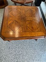 Top view showing parquet diamond pattern and beveled edges
