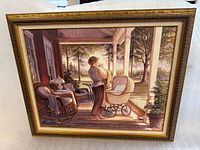 Full view of framed print showing artwork, frame, and mat