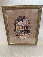 Full view of framed print showing frame design and matting