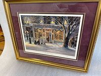 Framed print full view showing frame, mat and glazing