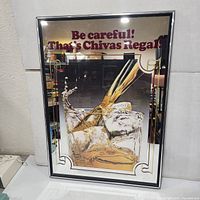 Front view showing entire Chivas Regal mirror