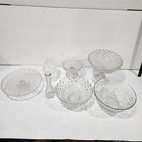 Group shot showing all seven glass pieces