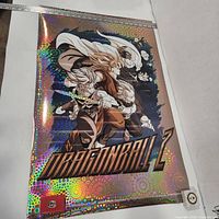 Full view of holographic Dragon Ball Z poster