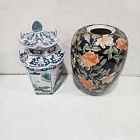 Full view of both porcelain pieces side by side