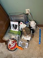 Group shot showing all items including food processor and accessories