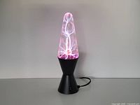 Lamp powered on showing plasma effect