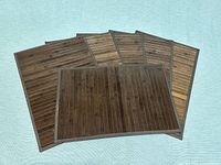 All six bamboo placemats front view