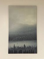 Full front view of canvas print hung on wall