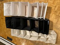 Top view showing three organizers collapsed, colours visible