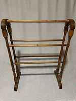 Front view showing full structure and rails