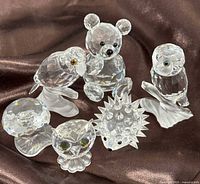 Group view of all six Swarovski crystal pieces