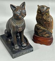 Front view of both statues side by side