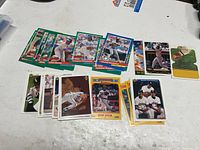 Top view showing Score All-Star cards and assorted Upper Deck cards