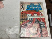 Front cover of Red Sonja #1 comic bagged and boarded