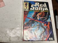 Front cover of Red Sonja #3 comic in bag