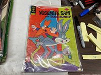 Front view of bagged comic showing full cover art and title