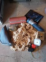 Entire assortment arranged on floor showing all items