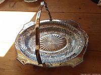 Basket with crystal liner assembled