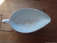 Top view showing interior and gold rim