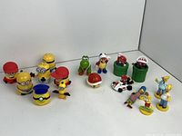 Group shot of all character toys showing quantity and variety