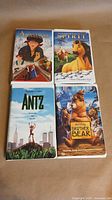 Front view of four VHS cases: Anastasia, Spirit, Antz, Brother Bear