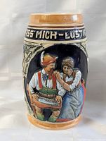 Front view showing Bavarian couple relief and top band text