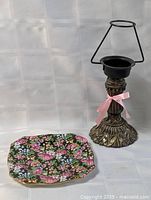 Plate and candle holder full view