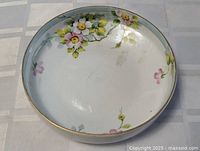 Top view of Nippon floral porcelain bowl