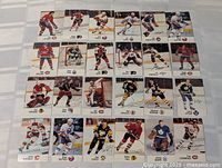 All 24 cards laid out in six rows of four