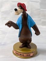 Front view of Brer Bear figurine on base