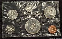 Entire sealed 6-coin set in pliofilm