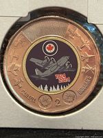 Reverse of 2024 colorized RCAF $2 toonie