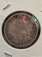 Obverse of 1929 Canadian dime showing King George V