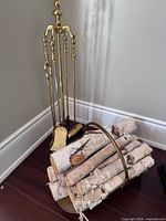 full view of tool set and log holder with logs